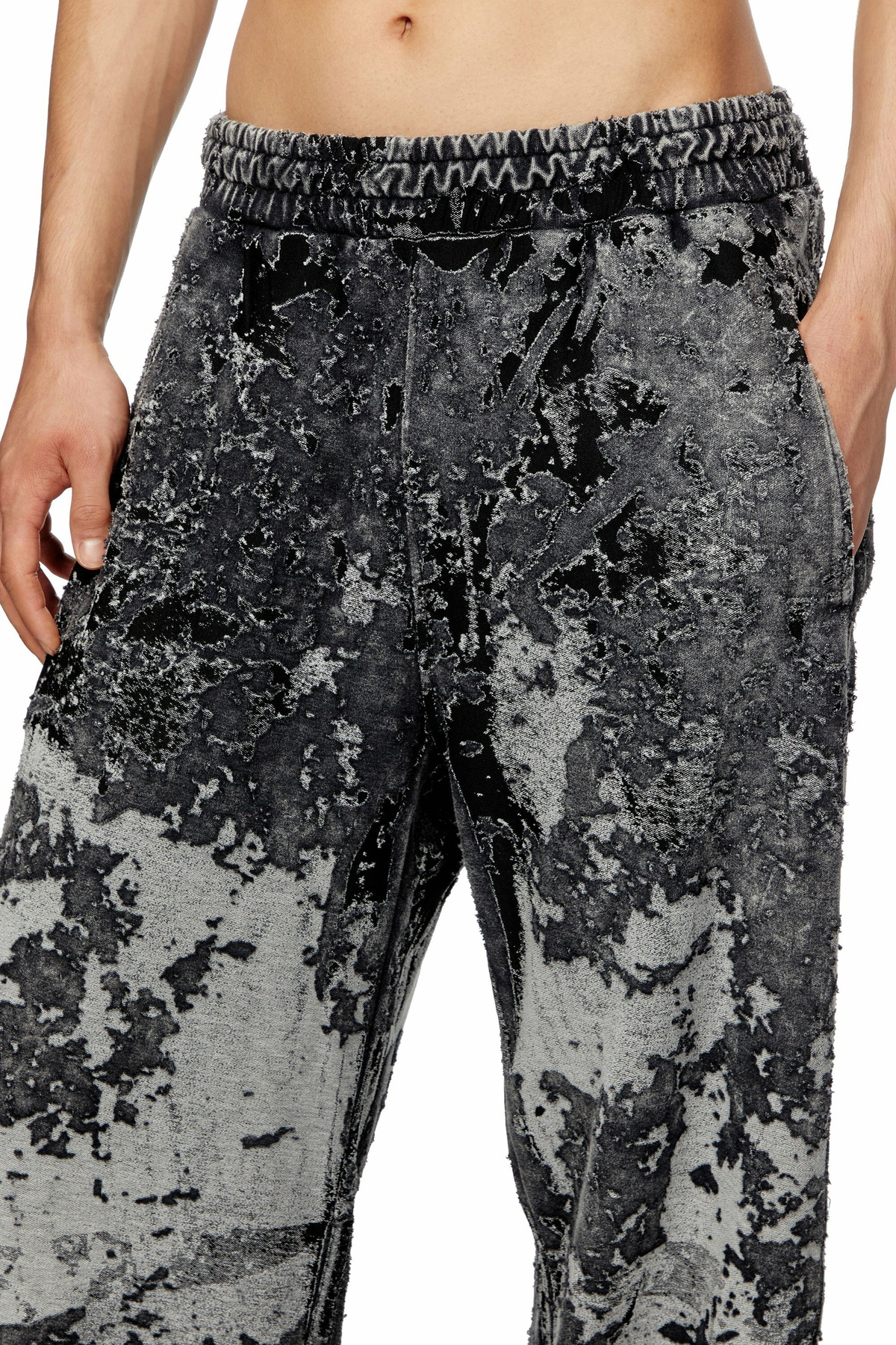 Diesel Burnout track pants with camo effect - Pants Mens in Black 