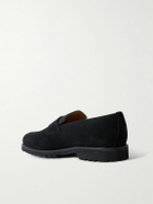 Majordome - M08 Nubuck Penny Loafers - Black