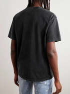 FRAME - Logo-Print Cotton-Jersey T-Shirt - Black