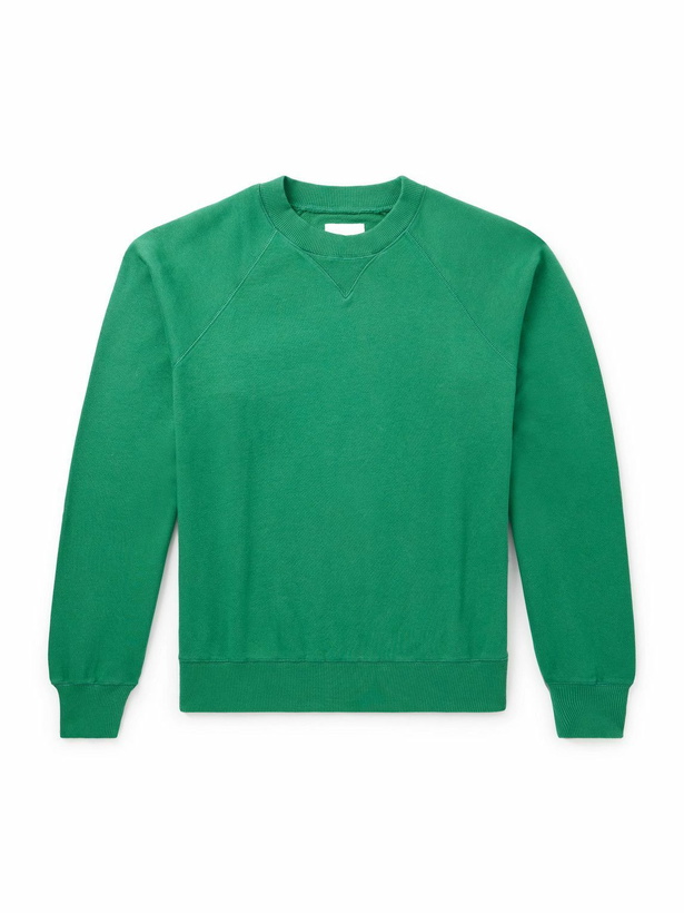 Photo: Drake's - Cotton and Cashmere-Blend Jersey Sweatshirt - Green