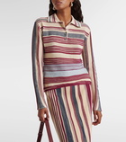 Bottega Veneta Striped linen and cotton polo sweater