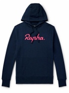 Rapha - Slim-Fit Logo-Embroidered Cotton-Jersey Cycling Hoodie - Blue