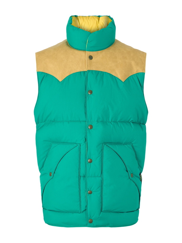 Photo: Polo Ralph Lauren - Leather-Trimmed Ripstop Gilet - Green