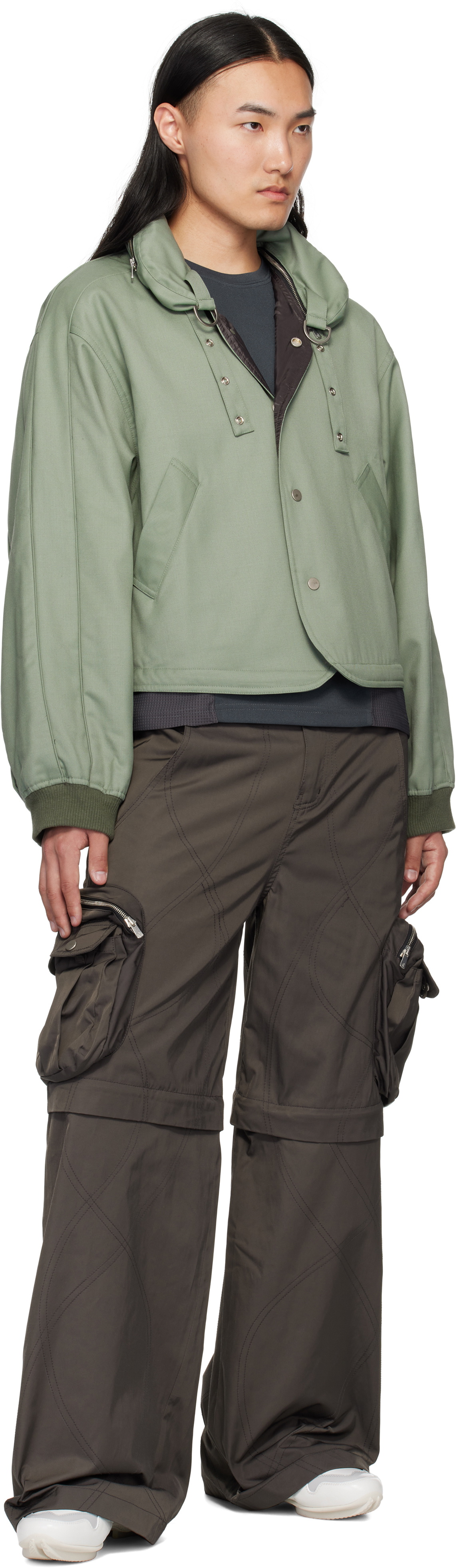 ジャケット・アウター fff postal service Reia Hooded Parachute FFFPOSTALSERVICE Khaki Reia Hooded Parachute Jacket FFFPOSTALSERVICE