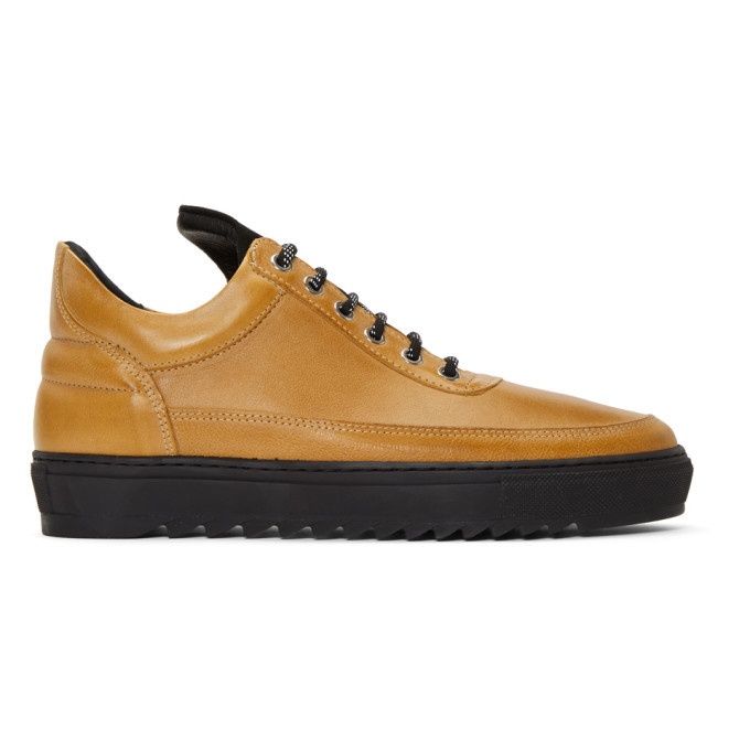 Photo: Filling Pieces Brown Thick Ripple Low Top Sneakers