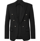 Balmain - Black Slim-Fit Woven Blazer - Black