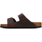 Birkenstock Brown Regular Arizona Oiled Leather Sandals