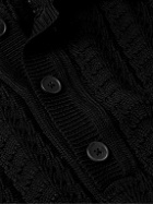 Corridor - Pointelle-Knit Pima Cotton Polo Shirt - Black