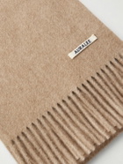 Auralee - Logo-Appliquéd Fringed Cashmere Scarf