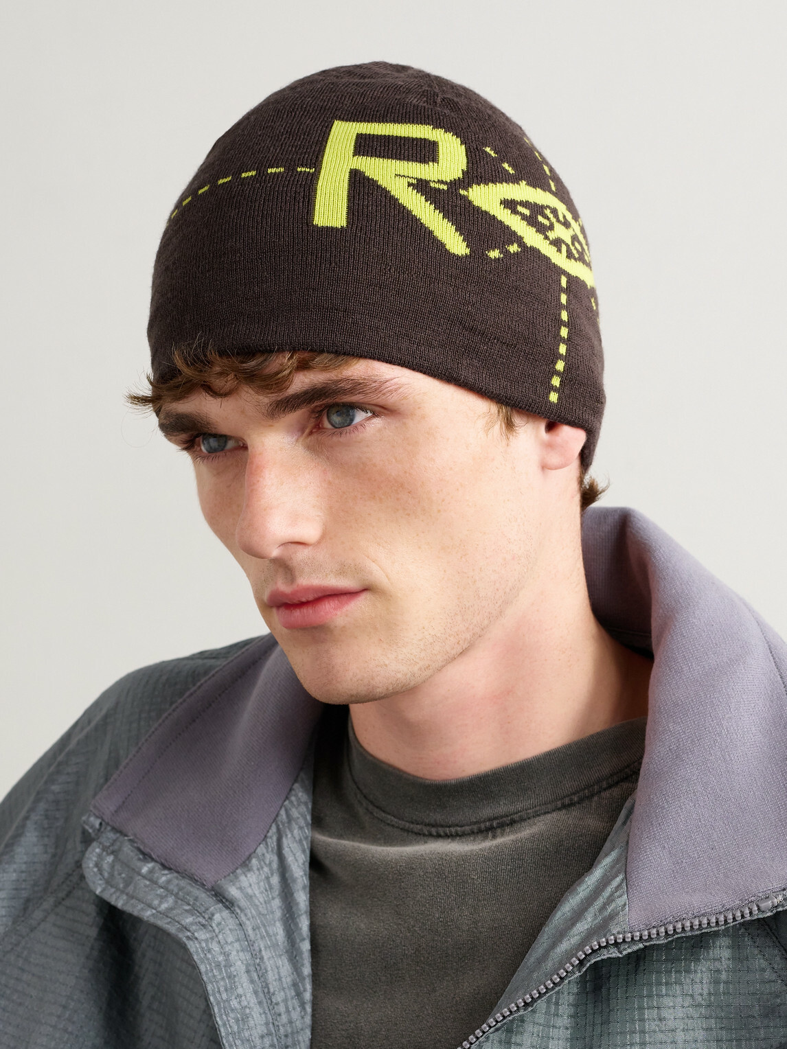 ROA - Dial Jacquard-Knit Virgin Wool-Blend Beanie