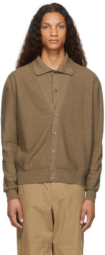 Photo: Lemaire Brown Double Layer Cardigan