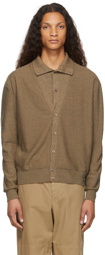 Lemaire Brown Double Layer Cardigan