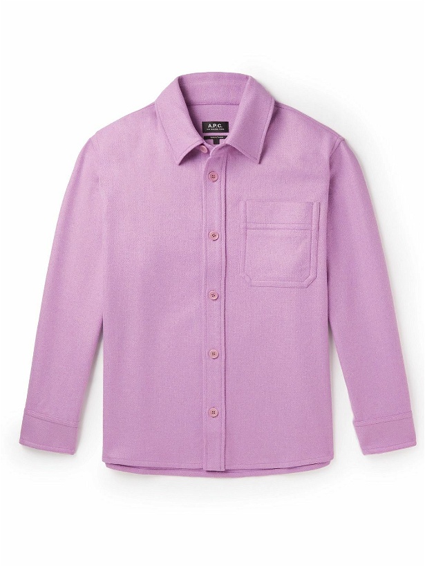 Photo: A.P.C. - Wool-Blend Overshirt - Purple