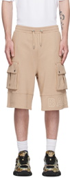 Balmain Beige Embossed Shorts