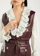 Chloe Leather Gilet Brown