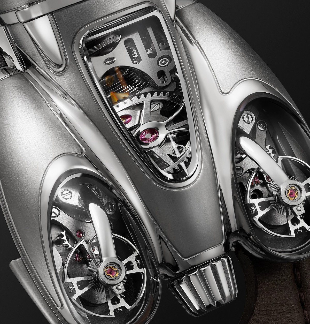 MB&F - HM9 Flow Air Limited Edition 57mm Titanium and Leather Watch - Black