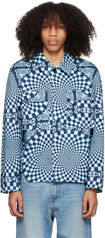 Photo: BLUEMARBLE Blue Folk Checkerboard Jacket
