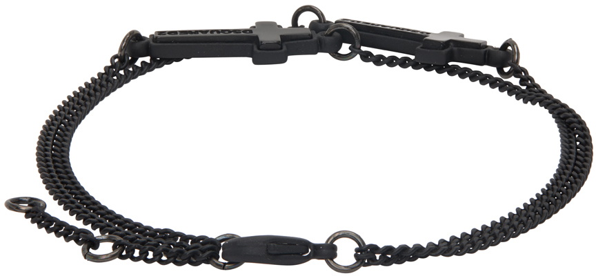 Dsquared2 Black Cross Bracelet