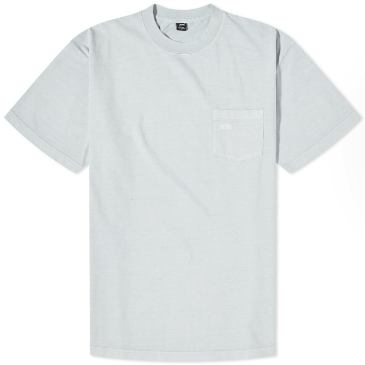 Photo: Patta Men's Basic Washed Pocket T-Shirt in Pearl Blue