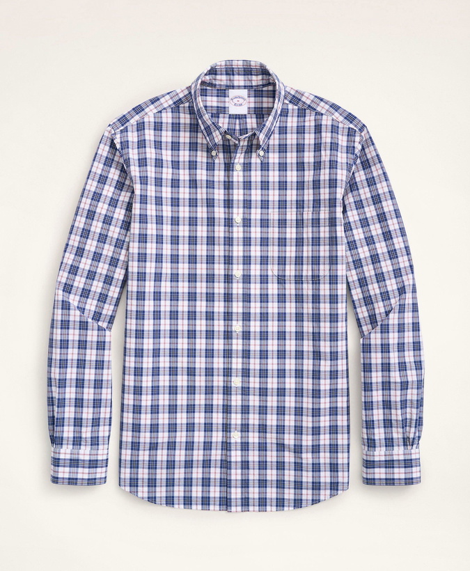 Photo: Brooks Brothers Men's Friday Shirt, Poplin Check | Navy