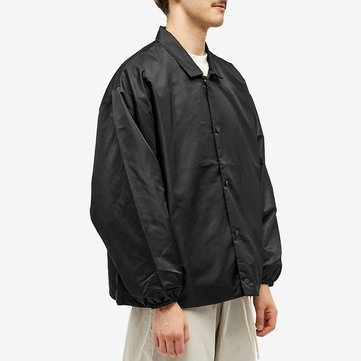 Fear of God ESSENTIALS Men's Coaches Jacket in Jet Black Fear Of God ...