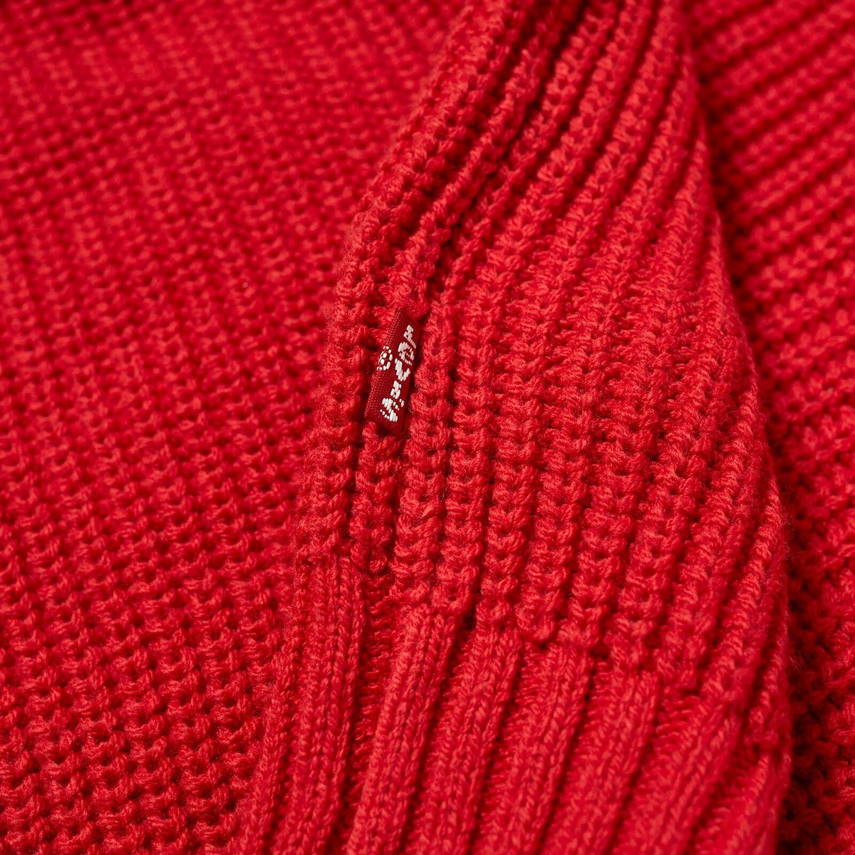 Levi’s Collections Women's Levis Vintage Clothing Knitted Button Front Cardigan in Script Red