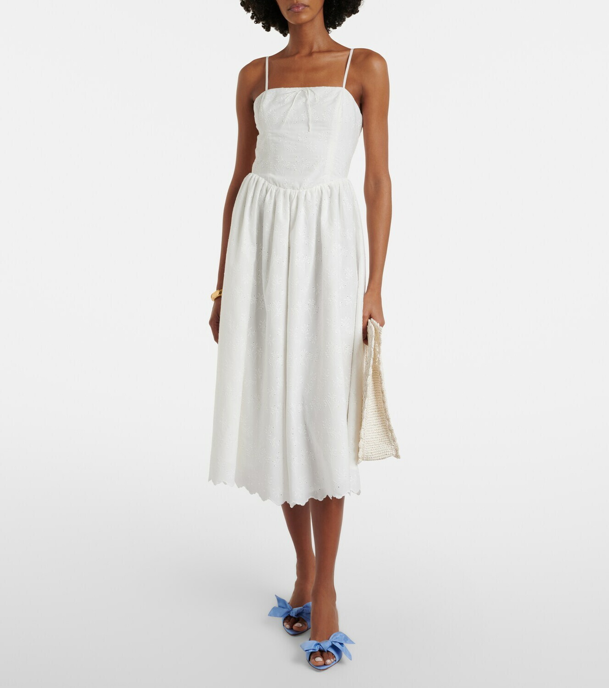 Faithfull Tulla broderie anglaise midi dress