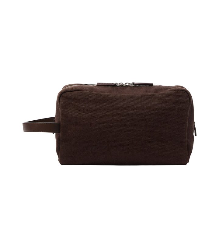 Photo: The Row Astra leather-trimmed canvas pouch