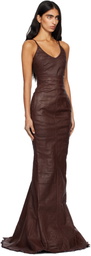 Rick Owens DRKSHDW Burgundy Concordians Lido Maxi Skirt