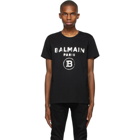 Balmain Black Foil Printed Logo T-Shirt