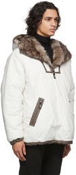 Giorgio Armani Black & Off-White Neve Shearling Jacket