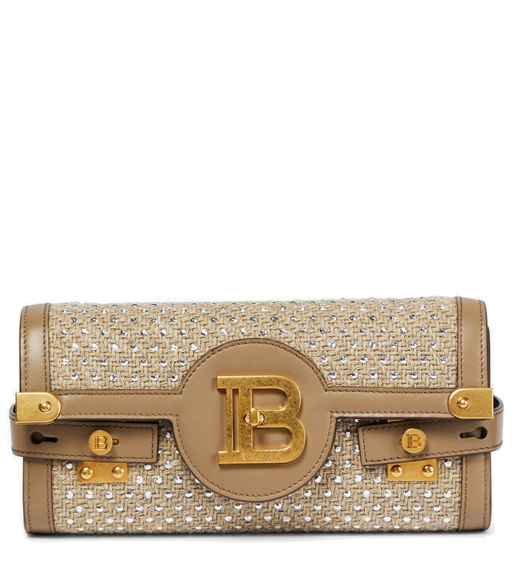 Photo: Balmain - B-Buzz 23 raffia crossbody bag