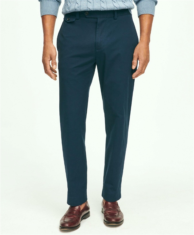 Photo: Brooks Brothers Men's Milano Slim-Fit Stretch Supima Cotton Washed Chino Pants | Navy