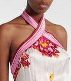 Poupette St Barth Manon printed satin minidress