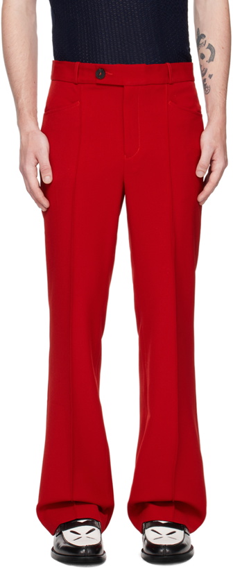 Photo: Ernest W. Baker Red Flared Trousers