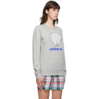Noah NYC Grey adidas Edition Shell Logo Sweatshirt