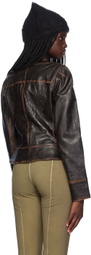 KNWLS Brown SLK Learther Jacket