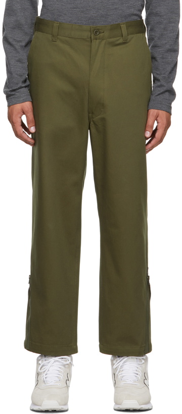 Photo: Junya Watanabe Green Zip Hem Trousers