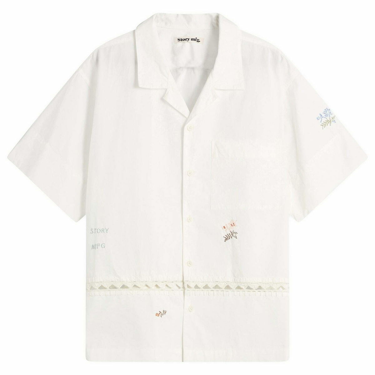 Story mfg. Men's Story mfg Greetings Hand Embroidered Shirt in