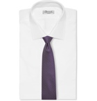 Charvet - 7.5cm Houndstooth Silk and Wool-Blend Tie - Purple