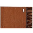 Universal Works Men's Double Sided Scarf in Brown/Charcoal