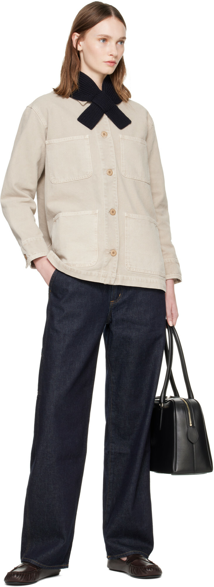 A.P.C. Navy Luna Scarf