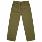 Universal Works Men's Twill Military Chinos in Light Olive