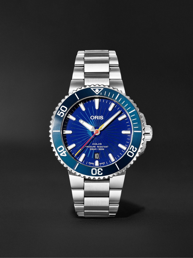 Photo: Oris - Aquis Date Sun Wukong Limited Edition Automatic 41.5mm Stainless Steel Watch, Ref. No. 01 733 7766 4185-Set