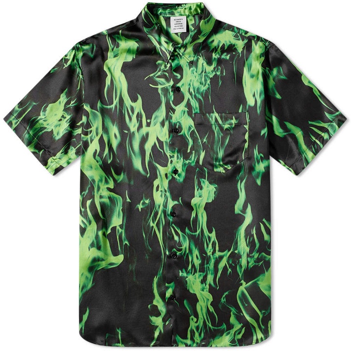 Photo: Vetements Short Sleeve Green Smoke Fluid Shirt