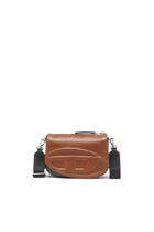 Diesel 1DR-Bicolour leather crossbody bag - Crossbody Bags - Unisex - Brown
