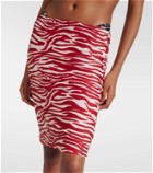 The Attico Zebra-print miniskirt