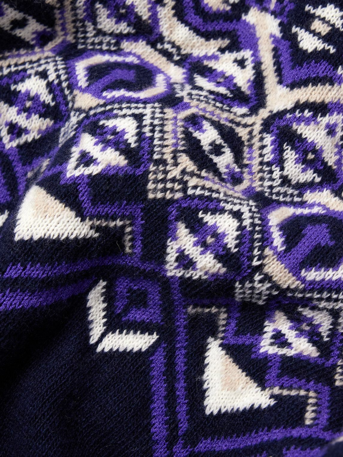 BOGNER - Luci Fair Isle Virgin Wool Sweater - Blue