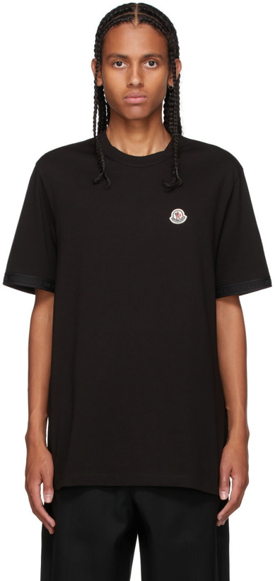 Photo: Moncler Black Rubberized Logo T-Shirt