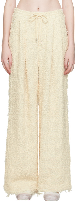 Photo: Eckhaus Latta Off-White Frayed Trousers